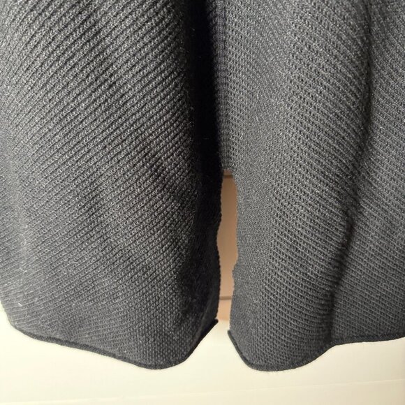 Leo & Ugo Black Quarter Zip Wool Blend 3/48 - Picture 8 of 8